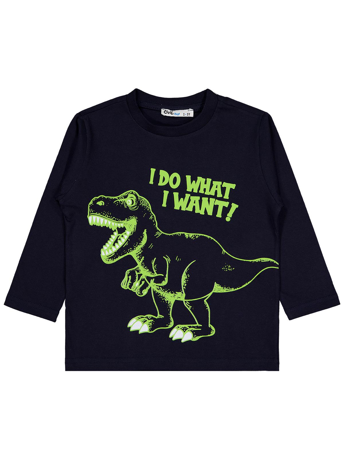 Civil Boys I Do What Baskılı 2-5 Yaş Sweatshirt - Gri