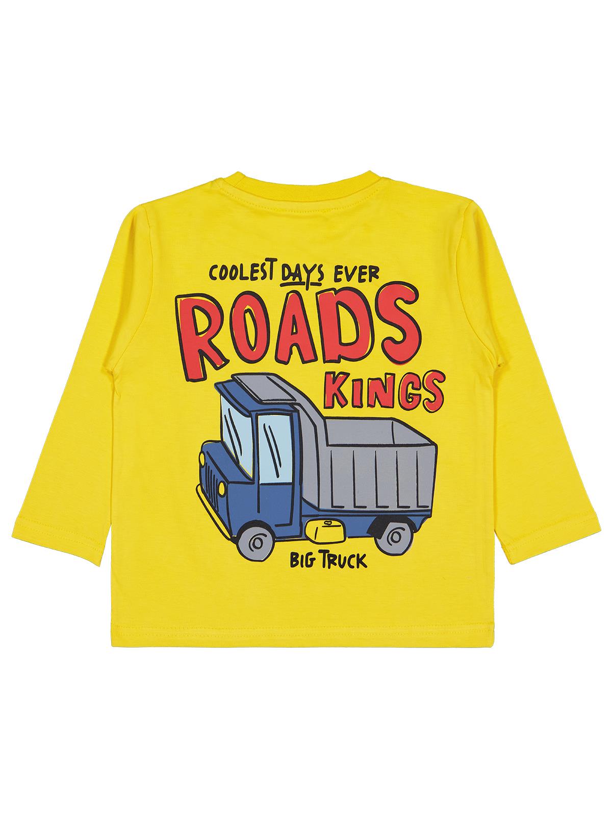 Civil Boys Roads Baskılı 2-5 Yaş Sweatshirt - Sarı