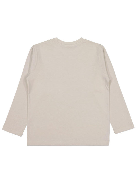 Civil Erkek Çocuk Basic Sweatshirt | Süprem Uzun Kol Bisiklet Yaka | Okul Kreş ve Günlük Kullanım - Bej