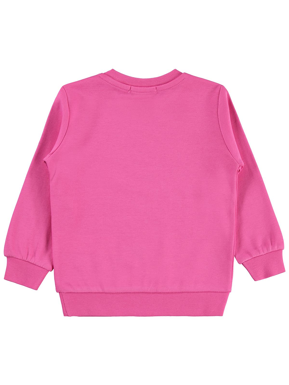 Civil Kız Çocuk Düz Sweatshirt | İnterlok Uzun Kol Bisiklet Yaka | Okul Kreş ve Günlük Kullanım - Pembe