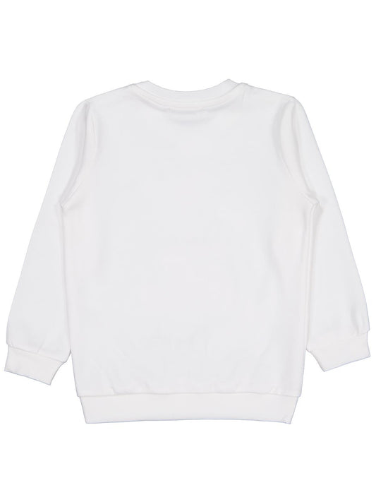 Civil Kız Çocuk Anime Baskılı Sweatshirt | İnterlok Uzun Kol | Okul Kreş ve Günlük Kullanım - Ekru