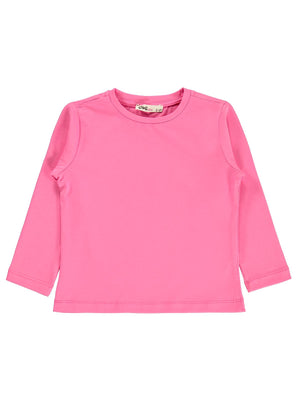 Civil Girls  Kız Çocuk Basic Sweatshirt | Likralı Süprem Uzun Kol | Okul Kreş ve Günlük Kullanım - Pembe