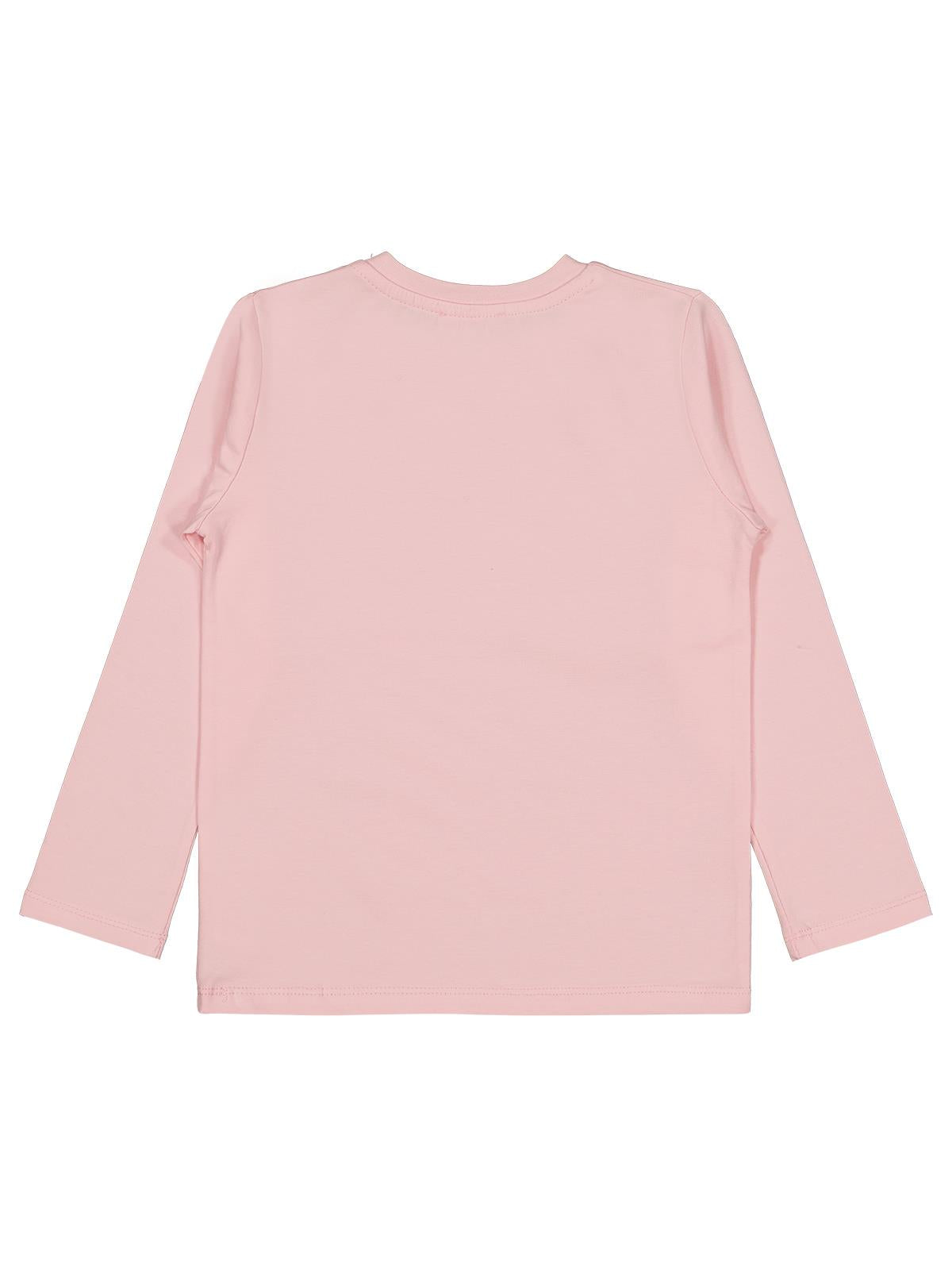 Civil Girls Kalp Baskılı 6-9 Yaş Sweatshirt - Pudra