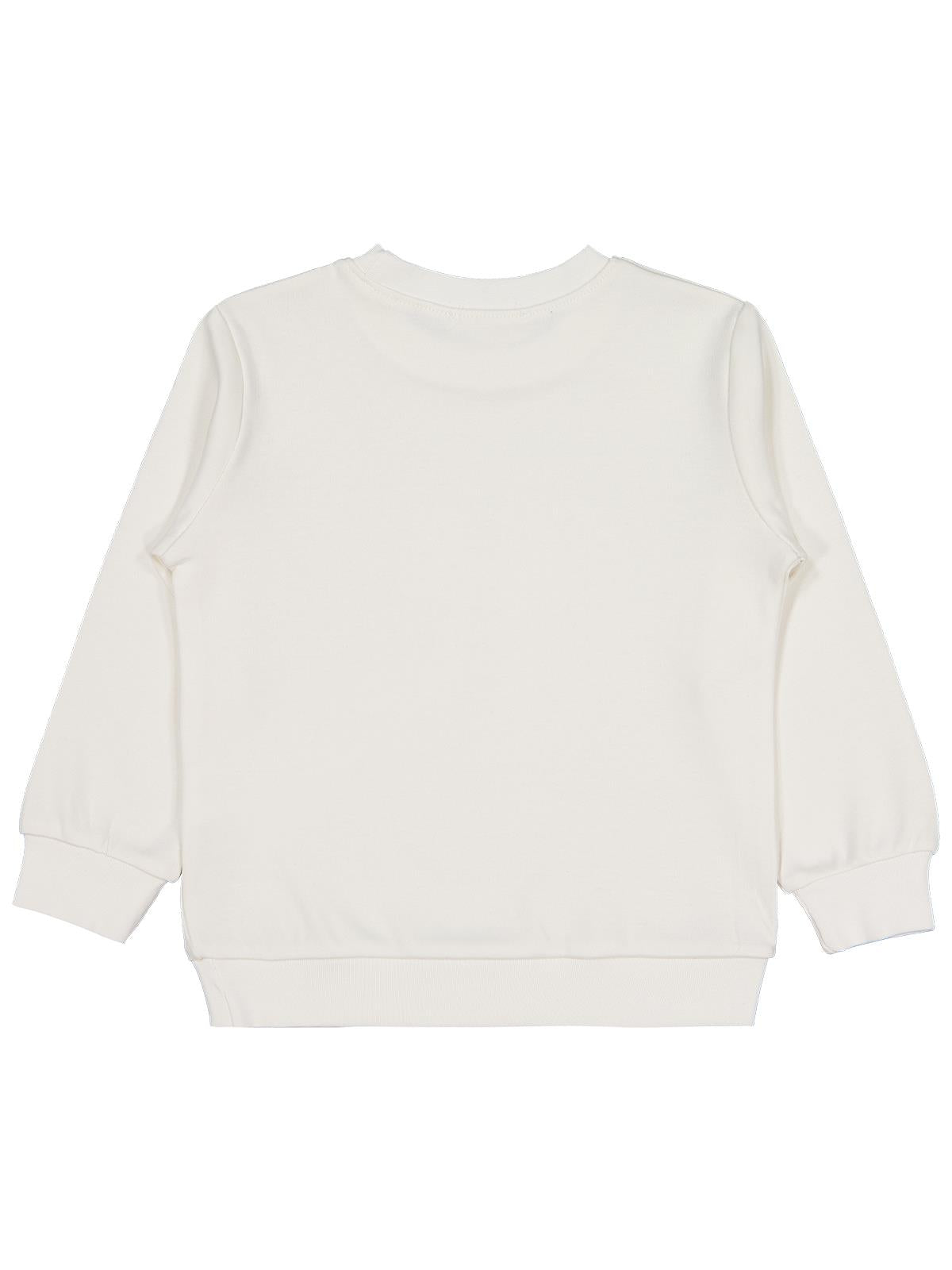 Civil Girls Kedi Baskılı 2-5 Yaş Sweatshirt - Ekru
