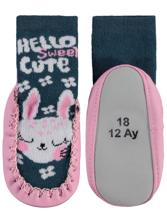Civil Baby Cute Bebek Kız Havlu Çarık Çorap