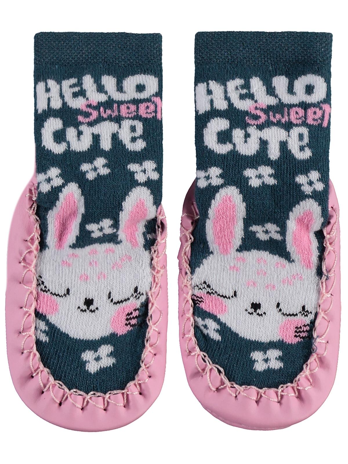 Civil Baby Cute Bebek Kız Havlu Çarık Çorap