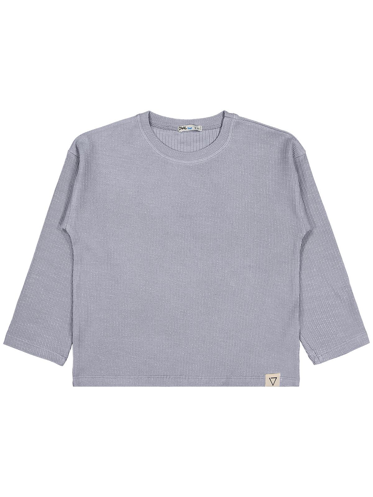 Civil Boys Jakarlı Basic 6-9 Yaş Sweatshirt - Gri