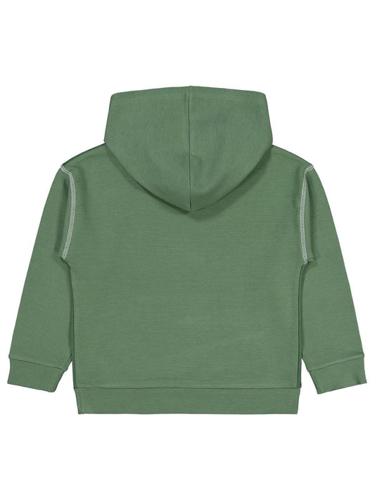 Civil Erkek Çocuk Okay Baskılı Sweatshirt | Ottoman Uzun Kol Kapşonlu | Okul Kreş ve Günlük Kullanım - Yeşil