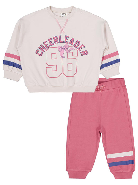 Civil Baby Cheer Leader 96 Baskılı 6-18 Ay Takım - Bej