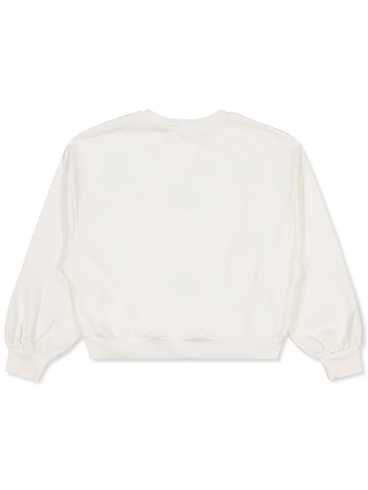 Civil Girls Yıldızlar Nakışlı 10-13 Yaş Sweatshirt - Ekru