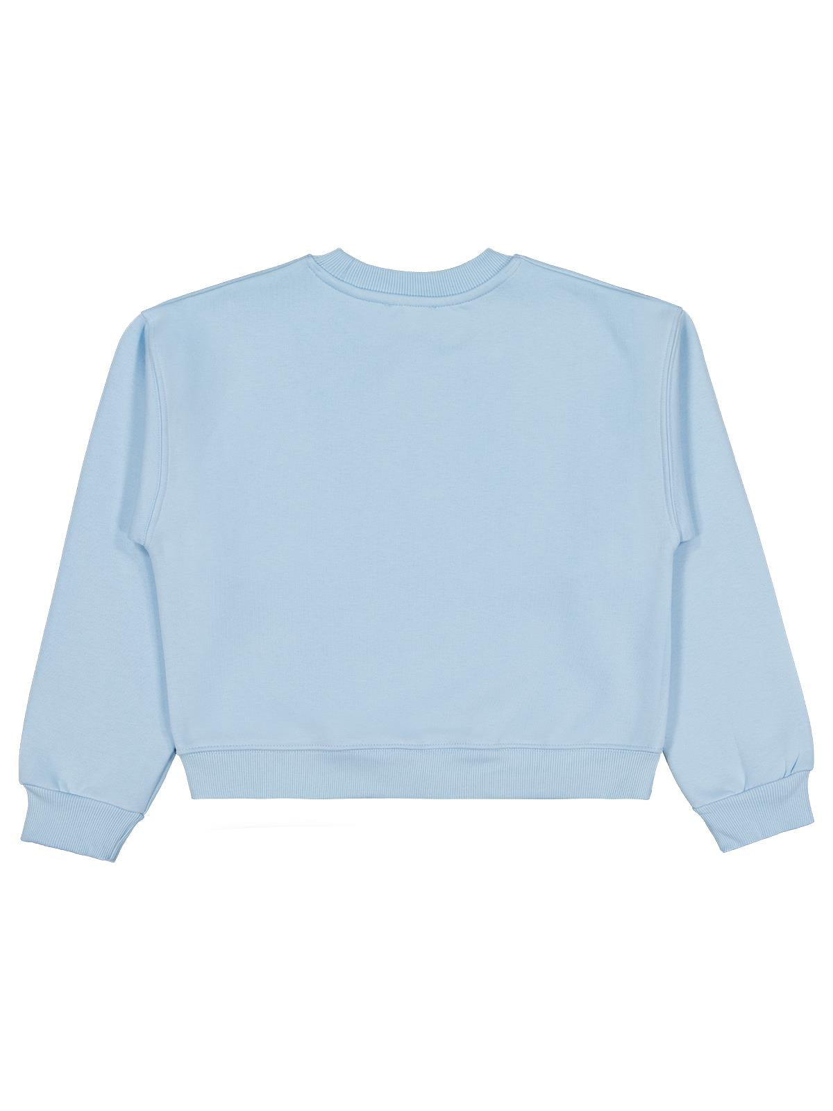 Civil Girls Yıldız Nakışlı 10-13 Yaş Sweatshirt - Mavi