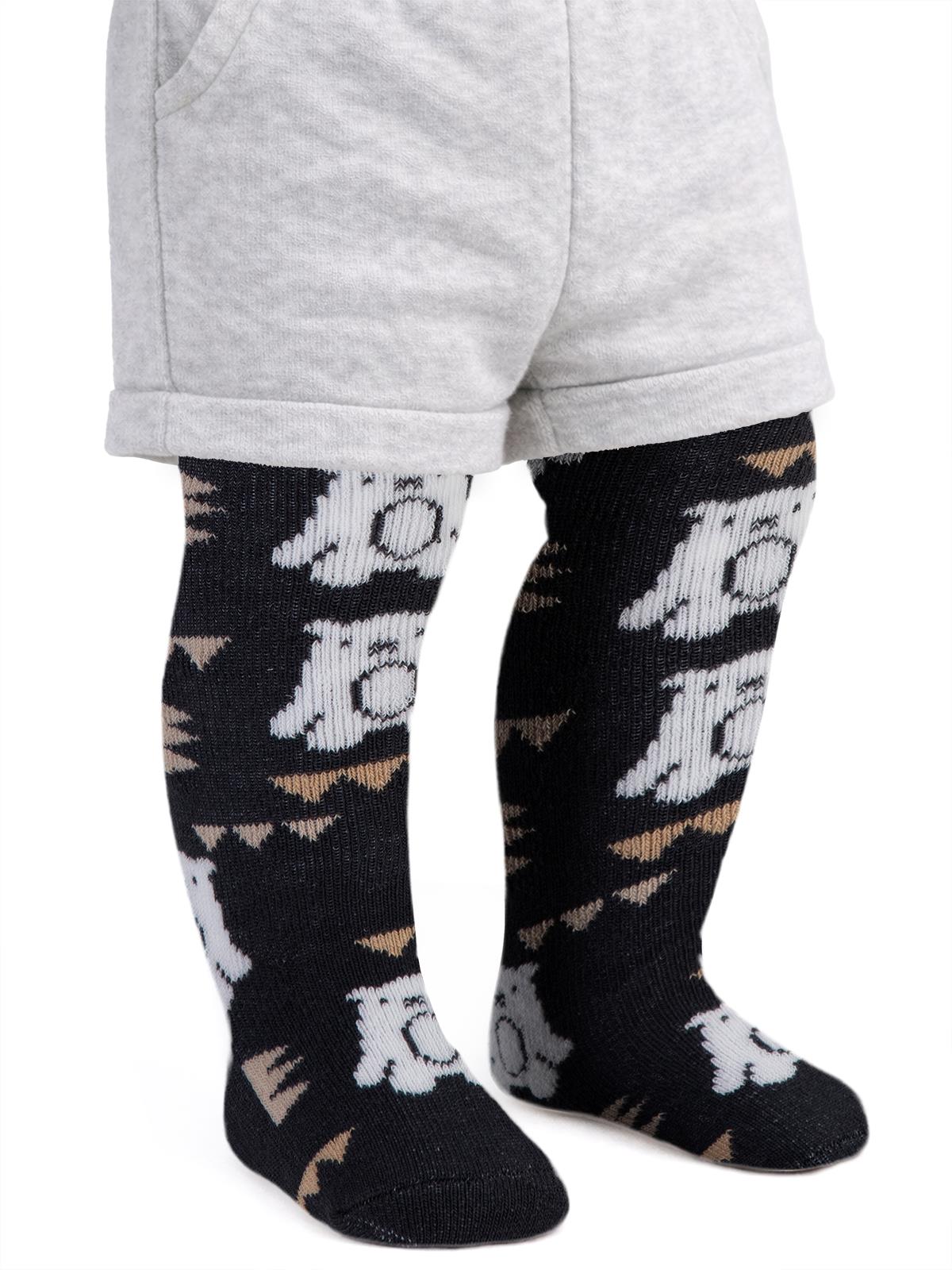 Civil Baby Bear Havlu 6-18 Ay Bebek Erkek  Külotlu Çorap - Gri