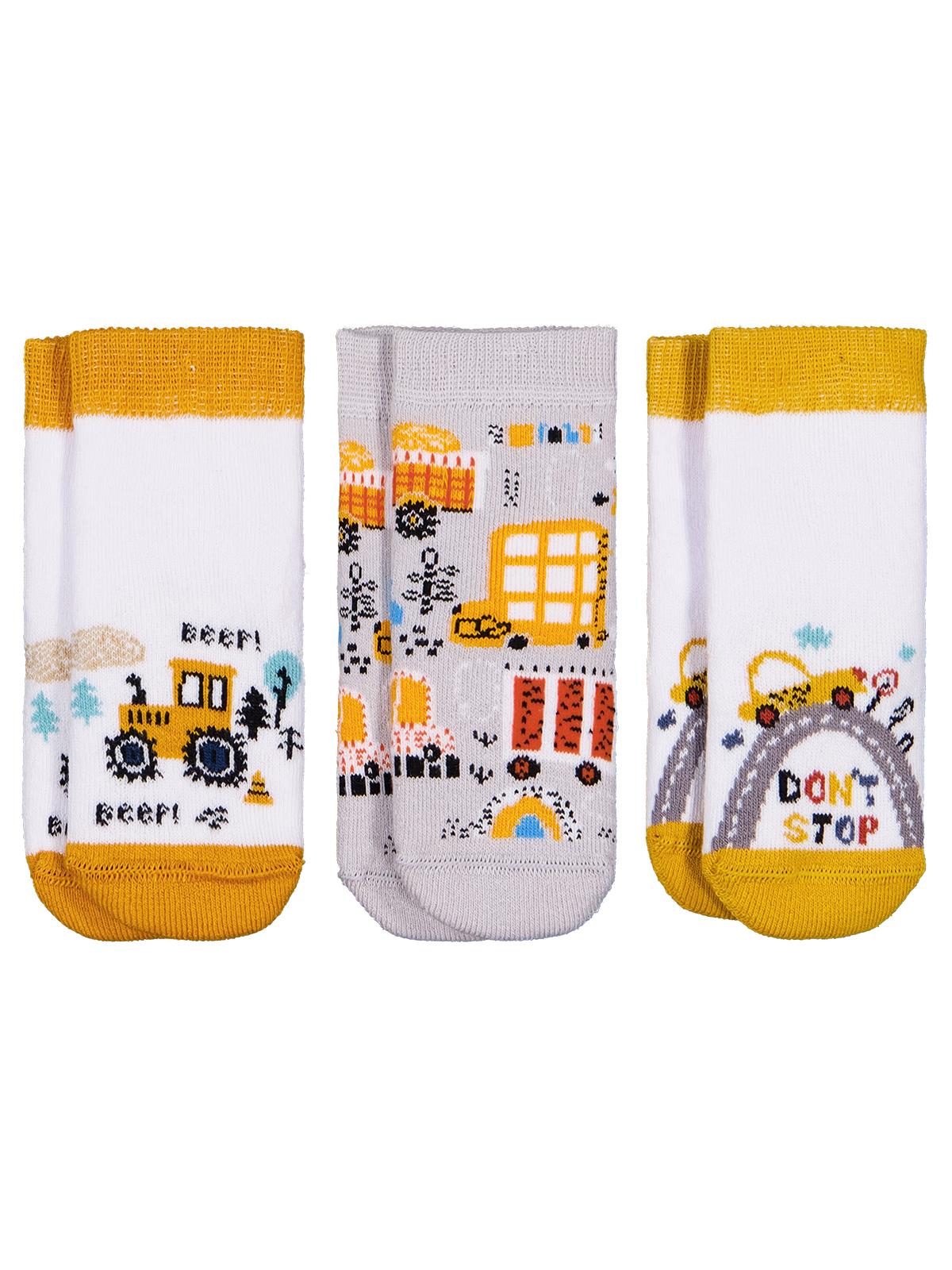 Civil Baby İş Makinesi Havlu 6- 3'lü Bebek Erk Çorap Set