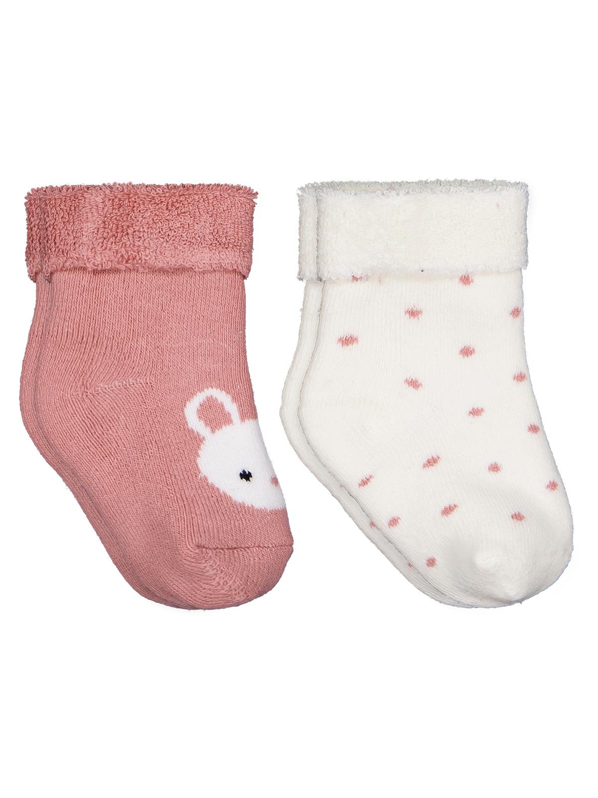 Civil Baby Mini Bunny Kıvrık Havlu 6-18 Ay 2'li Bebek Kız Çorap Set