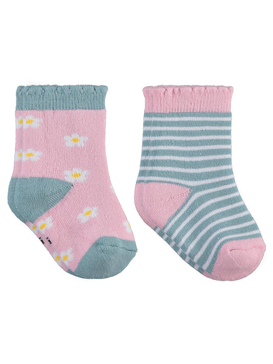 Civil Baby Flower Havlu 6- 2'li Bebek Kız Çorap Set