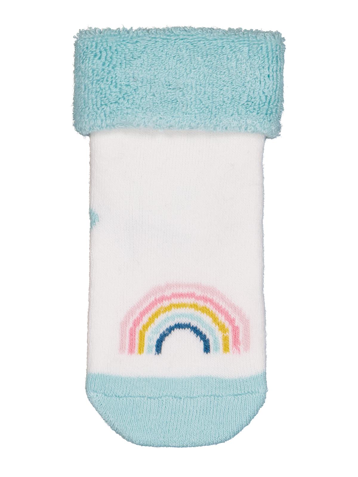 Civil Baby Rainbow Kıvrık Havlu 6-18 Ay 2'li Bebek Kız Çorap Set