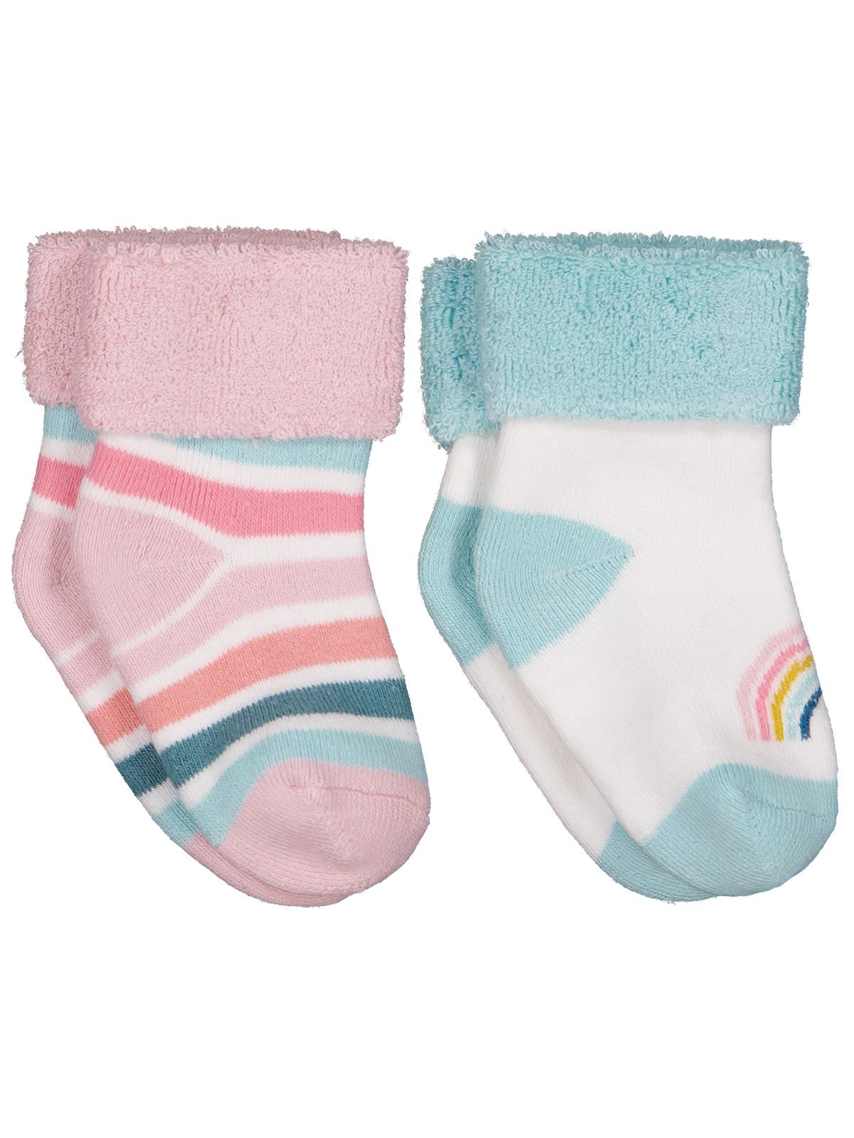 Civil Baby Rainbow Kıvrık Havlu 6-18 Ay 2'li Bebek Kız Çorap Set