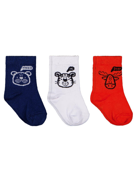 Civil Baby Hero Animal 3'lü 6- Bebek Erkek Çorap Set