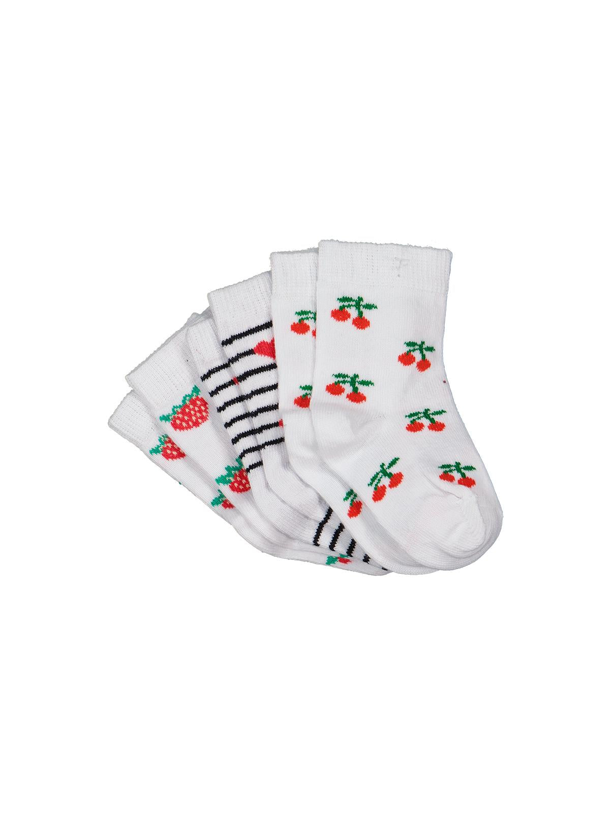 Civil Baby Fruit 3'lü 6-18 Ay Bebek Kız Çorap Set