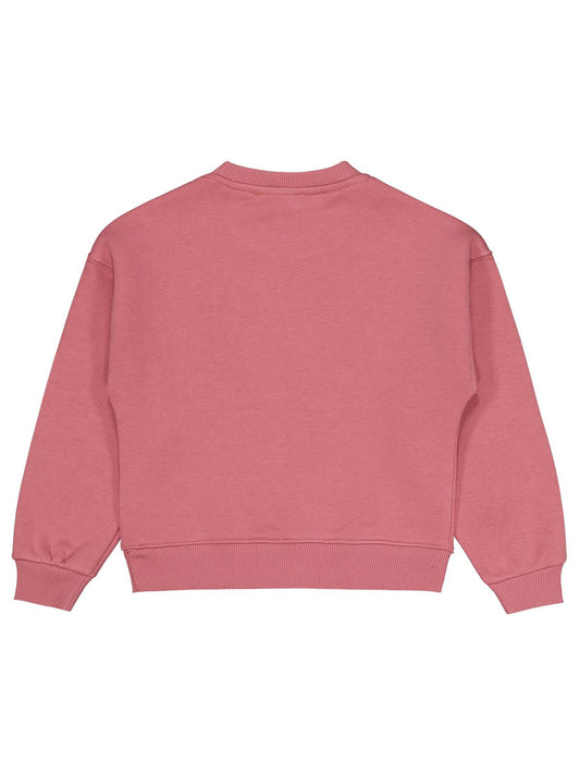 Civil Kız Çocuk STAR Baskılı Sweatshirt | 3 İp Uzun Kol Bisiklet Yaka | Okul Kreş ve Günlük Kullanım - Pembe