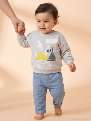 Civil Baby Kuş Baskılı 6-18 Ay Takım - Gri