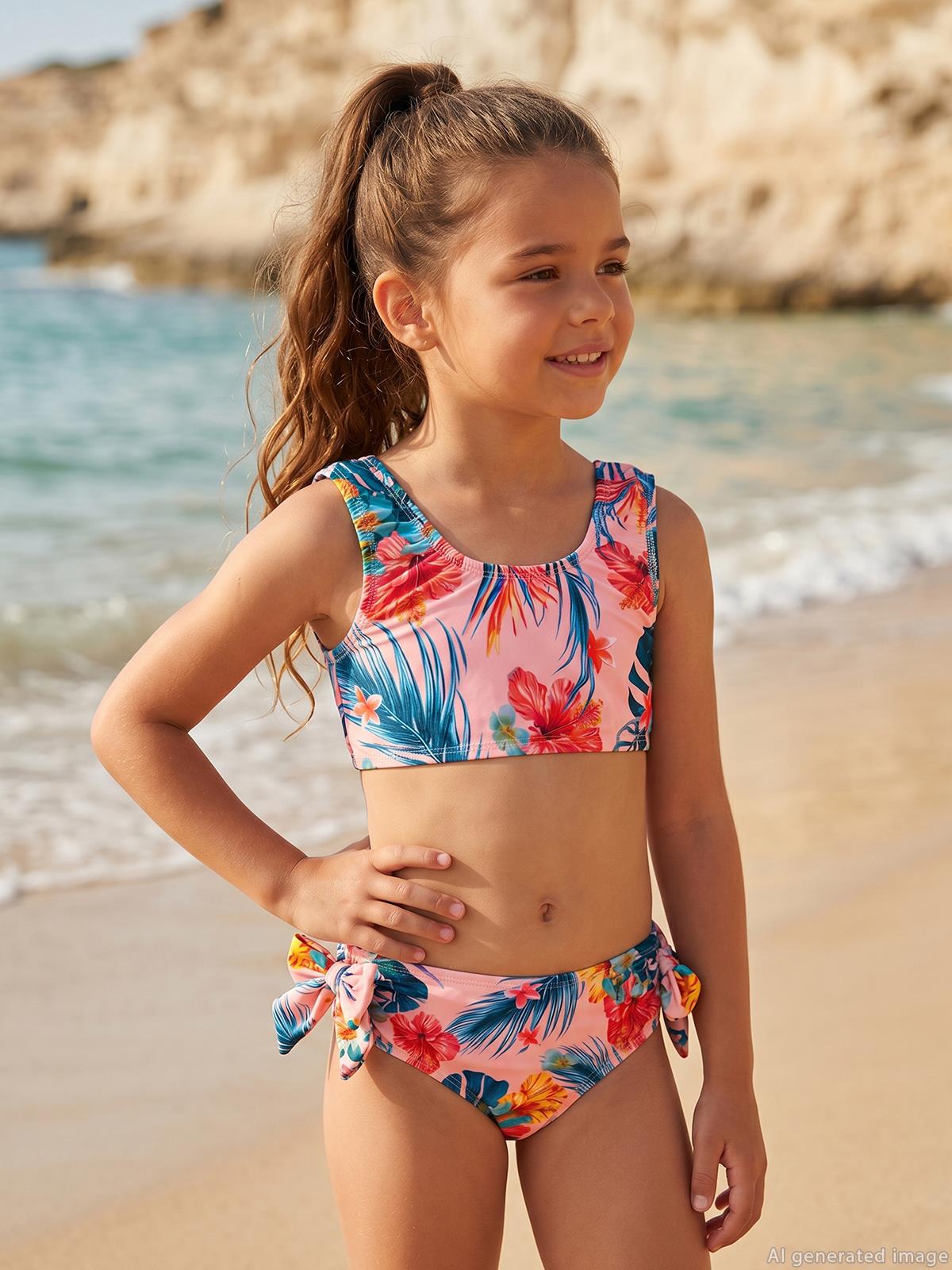 Civil Girls Kız Çocuk Mayo Set 2-12 Yaş  - Pembe