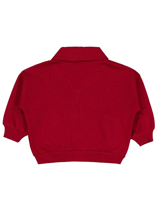 Civil Baby Yazı Nakışlı 6-18 Ay Hırka - Bordo