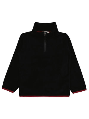 Civil Boys Fermuarlı Armalı Polar 10-13 Yaş Sweatshirt - Siyah