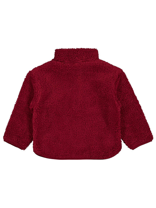 Civil Boys Erkek Çocuk Biyeli Yarım Fermuarlı Sweatshirt | Velsoft | Okul Kreş ve Günlük Kullanım - Bordo