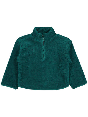 Civil Boys Biyeli Yarım Fermuarlı 6-9 Yaş Sweatshirt - Yeşil