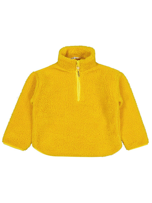 Civil Erkek Çocuk Biyeli Yarım Fermuarlı Sweatshirt | Velsoft | Okul Kreş ve Günlük Kullanım - Hardal