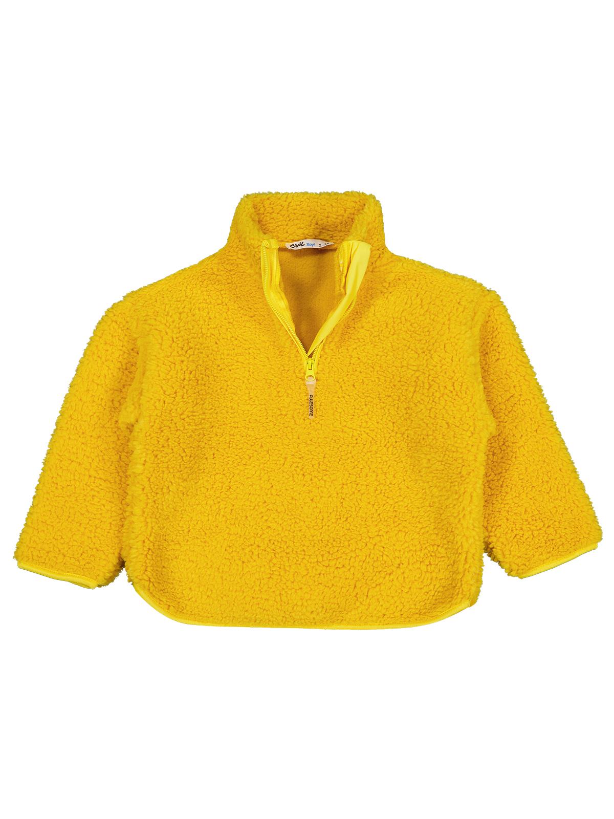 Civil Boys Biyeli Yarım Fermuarlı 2-5 Yaş Sweatshirt - Hardal