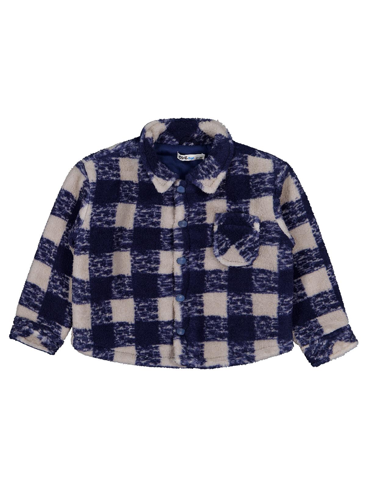 Civil Boys Ekoseli Welsoft 2-5 Yaş Gömlek - Lacivert