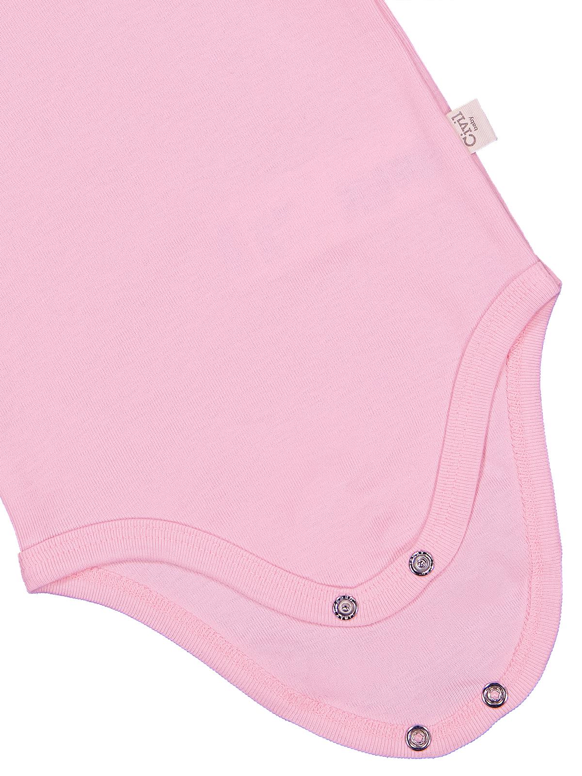 Civil Baby Düz Renkli Uzun Kol  Çıtçıtlı Badi - Pembe