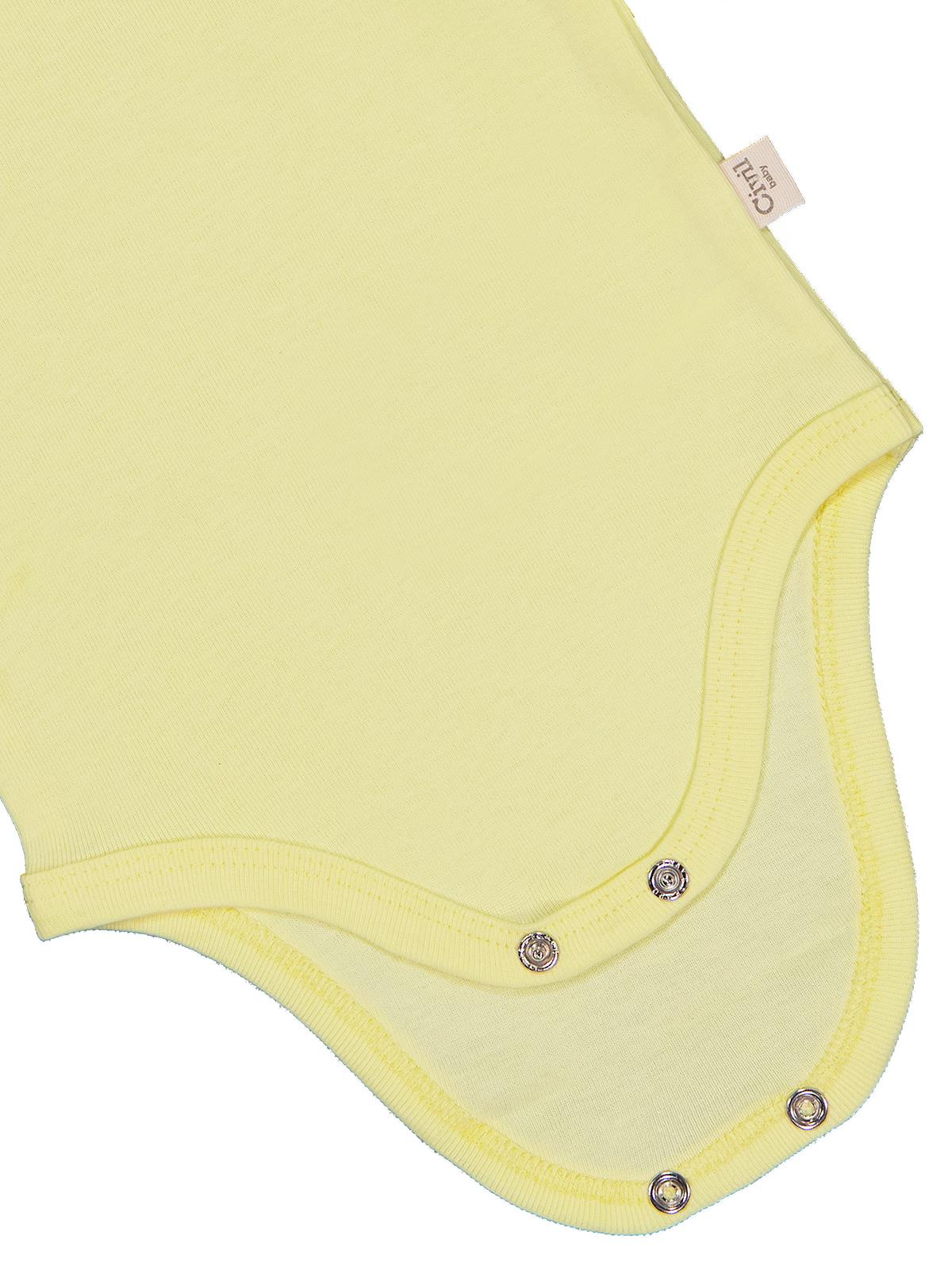 Civil Baby Düz Renkli Uzun Kol 12-36 Ay Çıtçıtlı Badi - Sarı
