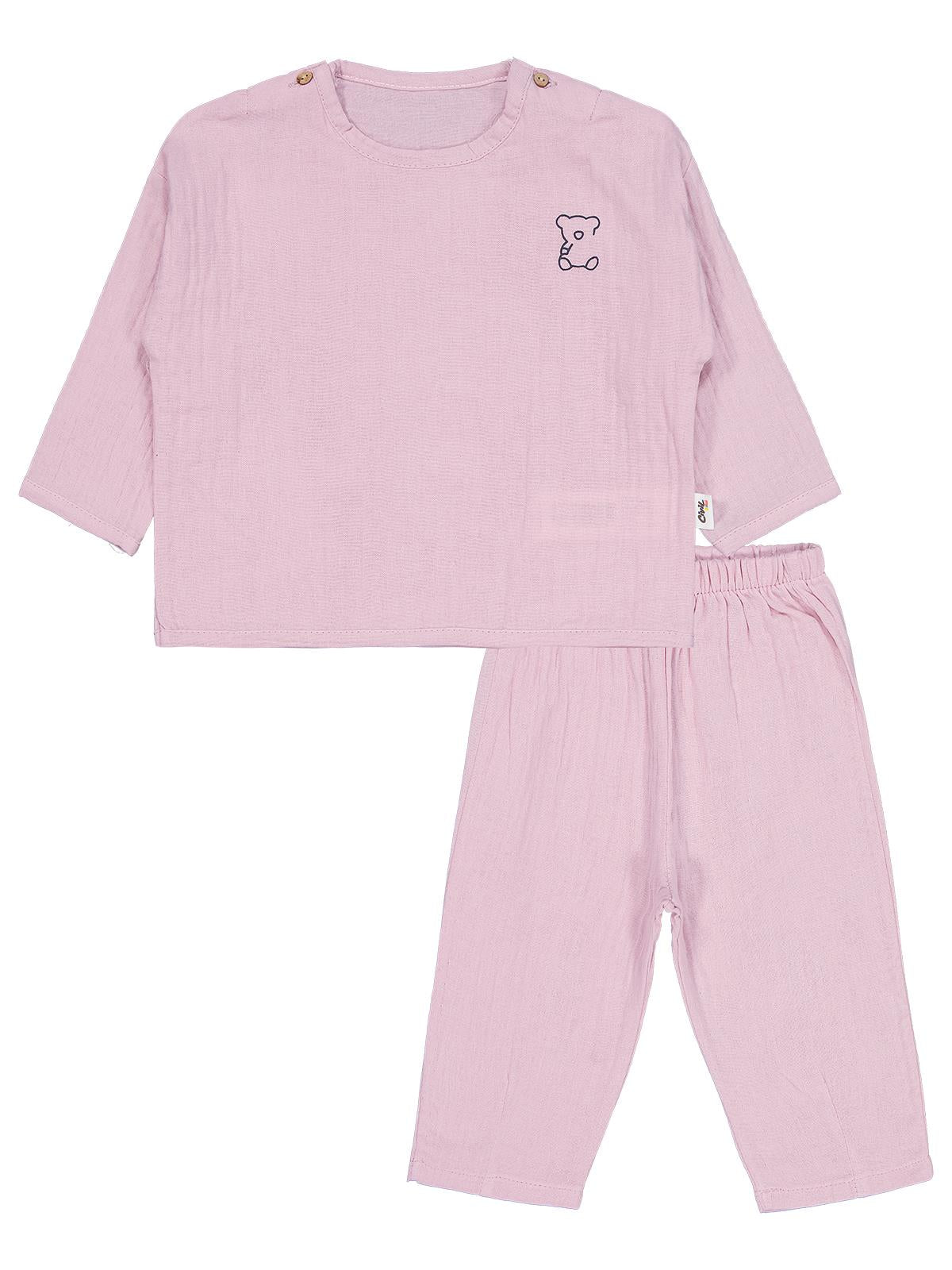 Civil Baby Ayıcık Baskılı 6-18 Ay Takımı - Pembe