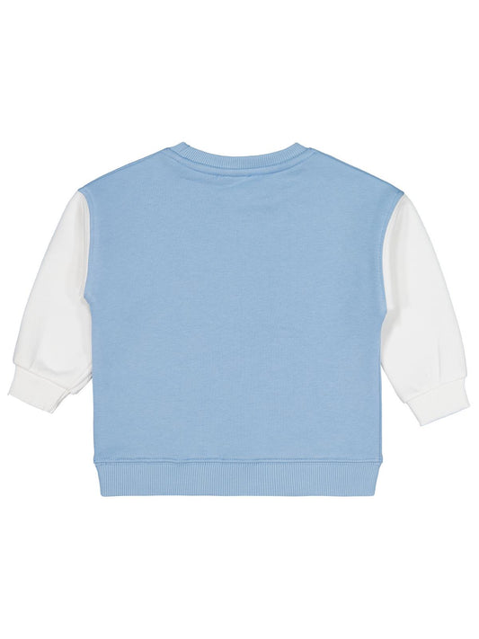 Civil Kız Çocuk Paris Baskılı Sweatshirt | 3 İp Uzun Kol | Okul Kreş ve Günlük Kullanım - Mavi