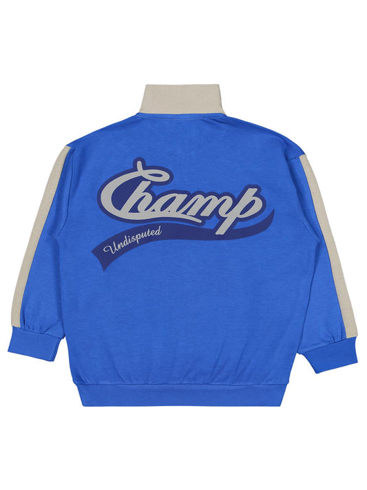 Civil Erkek Çocuk Champ Nakışl Sweatshirt | Çelik İnterlok Uzun Kol | Okul Kreş ve Günlük Kullanım - Mavi