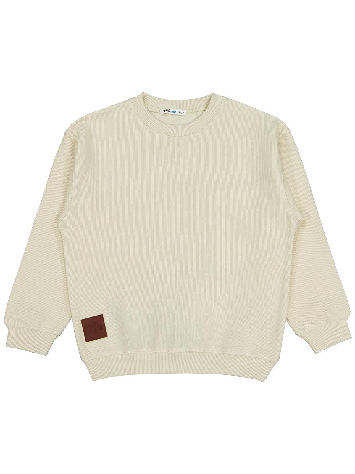 Civil Boys Karyoka Dikişli 6-9 Yaş Sweatshirt - Bej