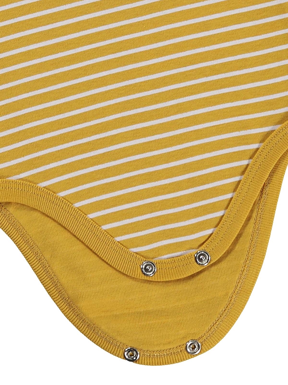 Civil Baby 3 lü Aslan Empirmeli Uzun Kol 0-36 Ay Çıtçıtlı Badi - Hardal