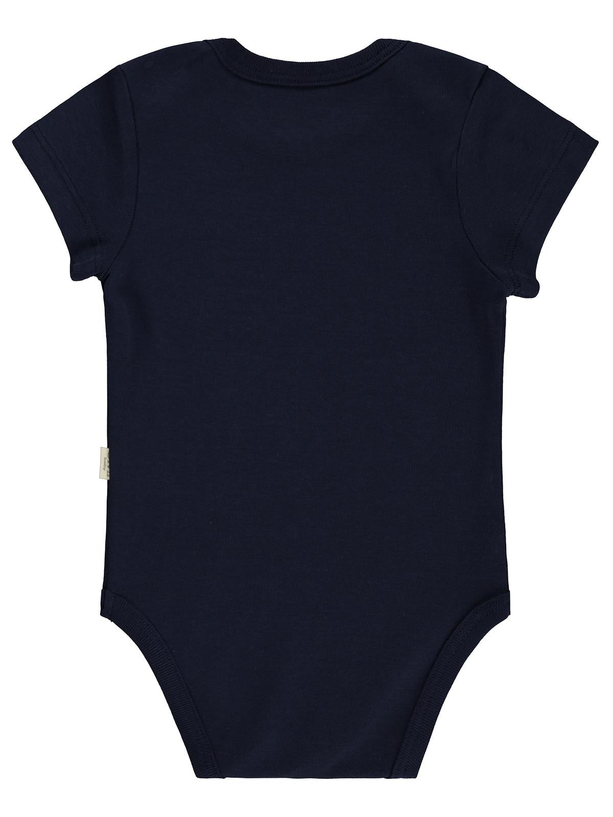 Civil Baby 5 li Araç Baskılı Çizgi Empirmeli Kısa Kol 0-36 Ay Çıtçıtlı Badi - Kırmızı