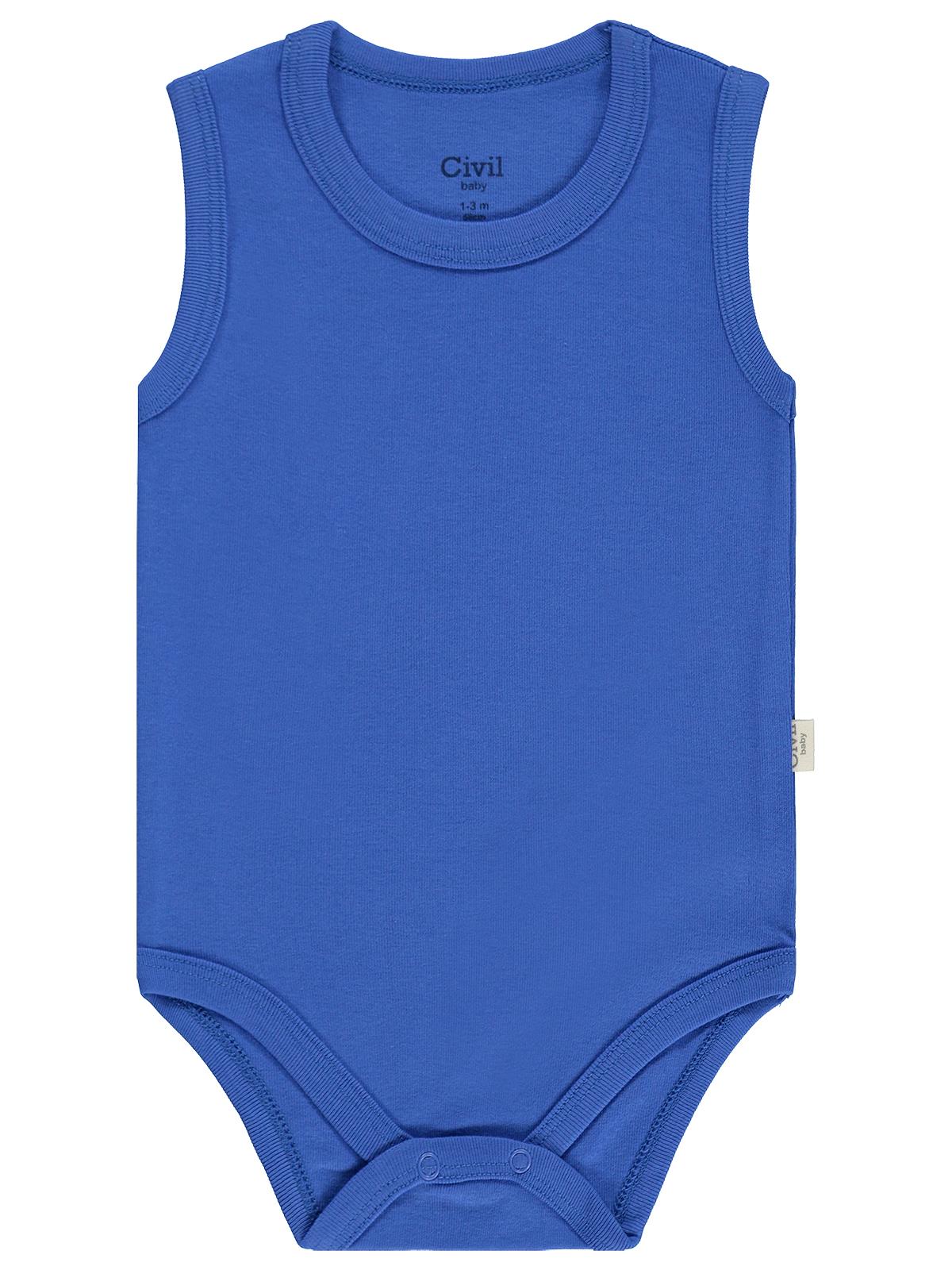 Civil Baby 5 li Basıc Sıfır Kol 0-36 Ay Çıtçıtlı Badi - Kırmızı