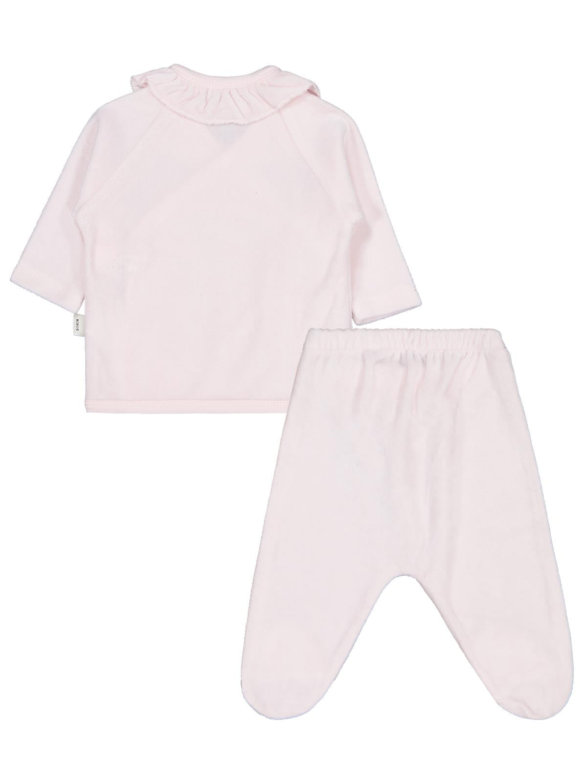 Civil Baby Balerin Nakışlı 0-1 Ay Zıbın Takımları - Pembe