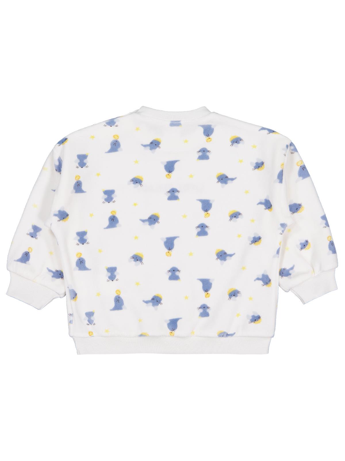 Civil Baby Fok Balığı Empirme 6-18 Ay Sweatshirt - Kırık Beyaz