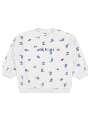 Civil Baby Fok Balığı Empirme 6-18 Ay Sweatshirt - Kırık Beyaz