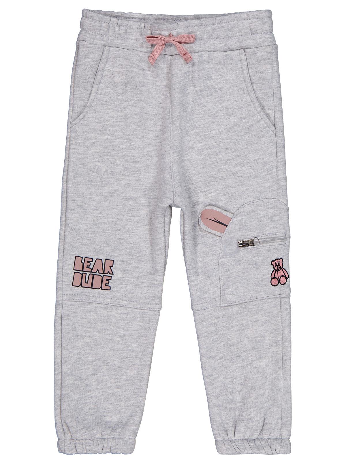 Civil Boys Bear BubeFermuarlı Kargo Cep 2-5 Yaş Eşofman Altı - Gri