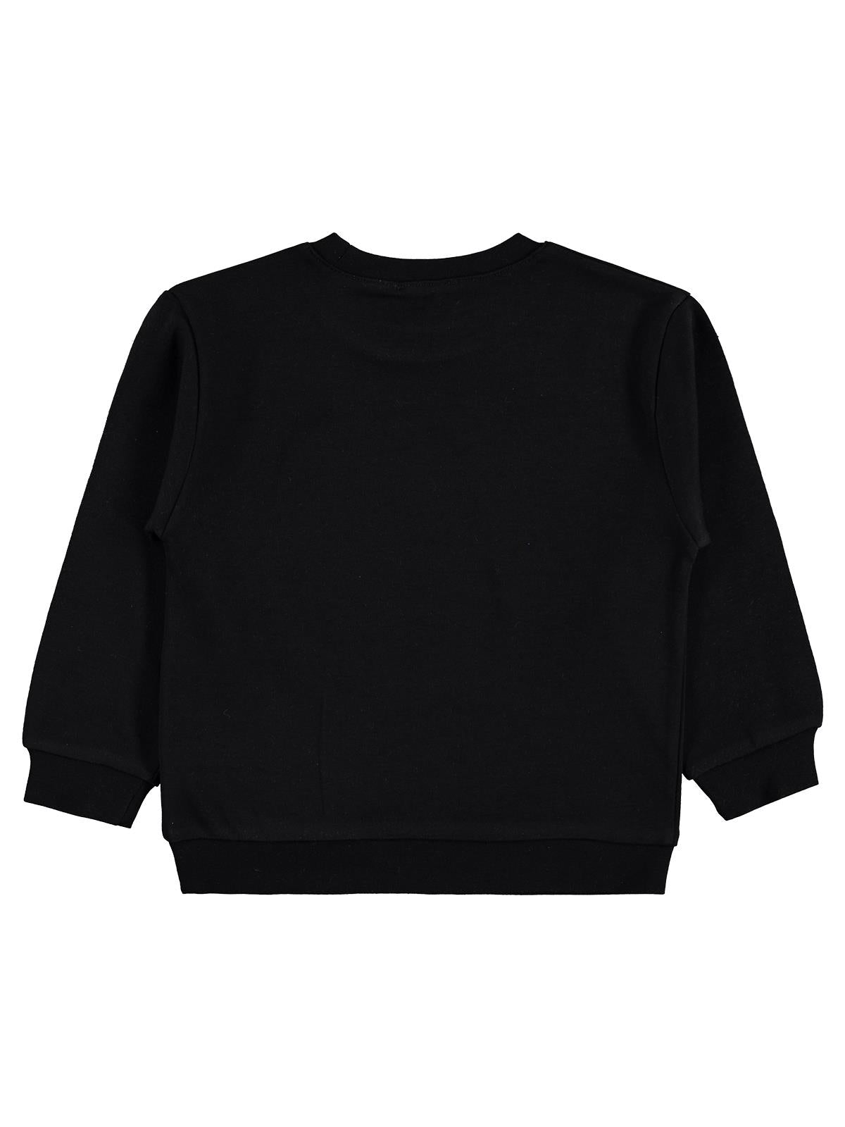 Civil Girls Renkli Kelebek Baskılı 2-5 Yaş Sweatshirt - Siyah