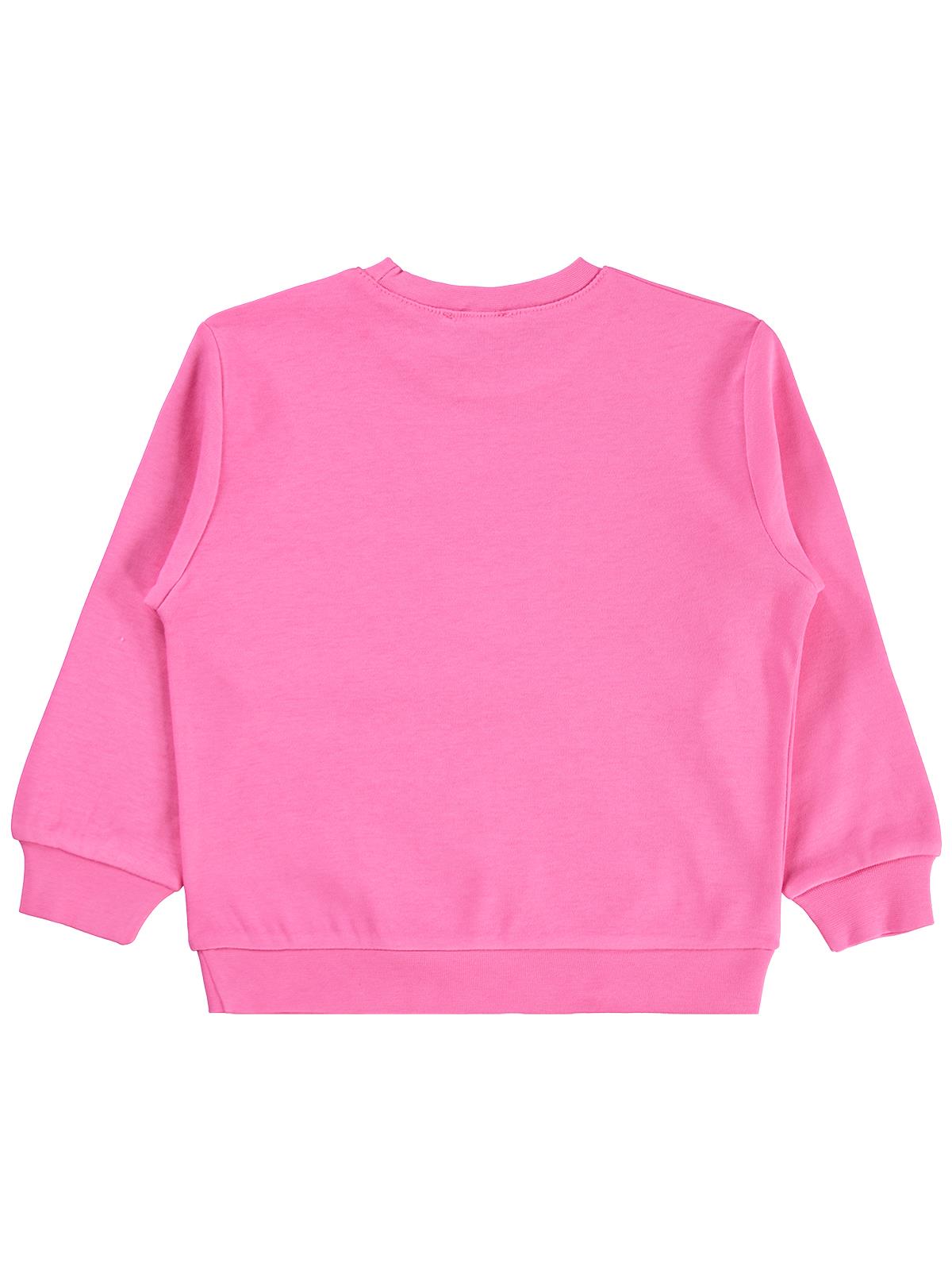 Civil Girls Kız Çocuk Kediler Baskılı Sweatshirt | İnterlok Uzun Kol | Okul Kreş ve Günlük Kullanım - Pembe