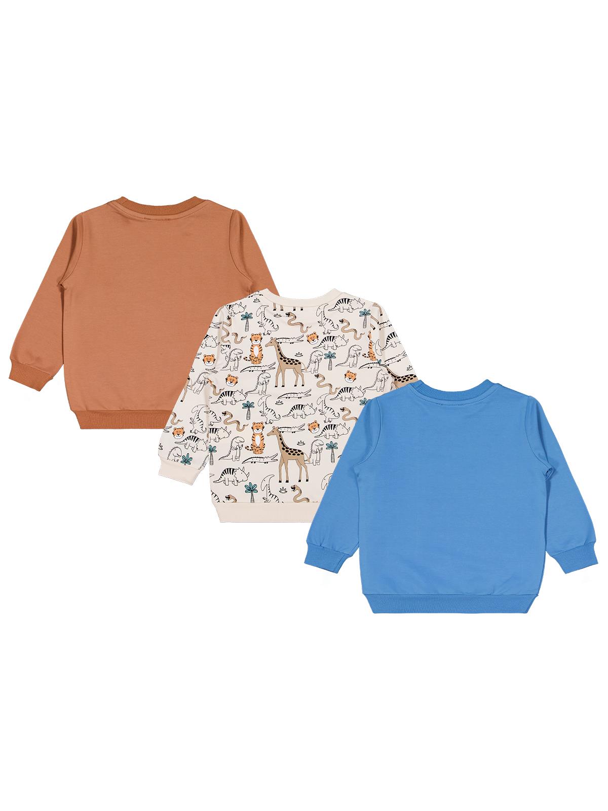 Civil Boys Safari Baskılı 3'lü Set 2-5 Yaş Sweatshirt - Standart