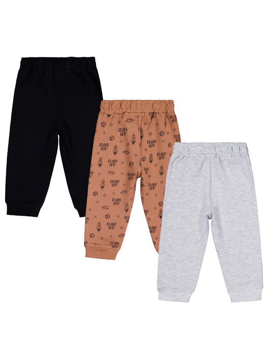 Civil Baby Astronot Baskılı 3'lü Set 6-18 Ay Tek Alt Bebe
